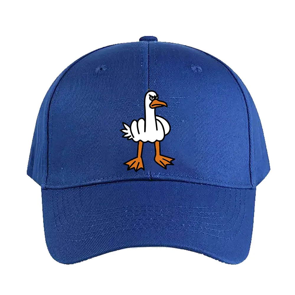 Middle Finger Goose Angry Meme Animal Cap Summer Adult Baseball Cap