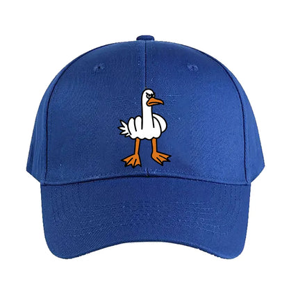 Middle Finger Goose Angry Meme Animal Cap Summer Adult Baseball Cap