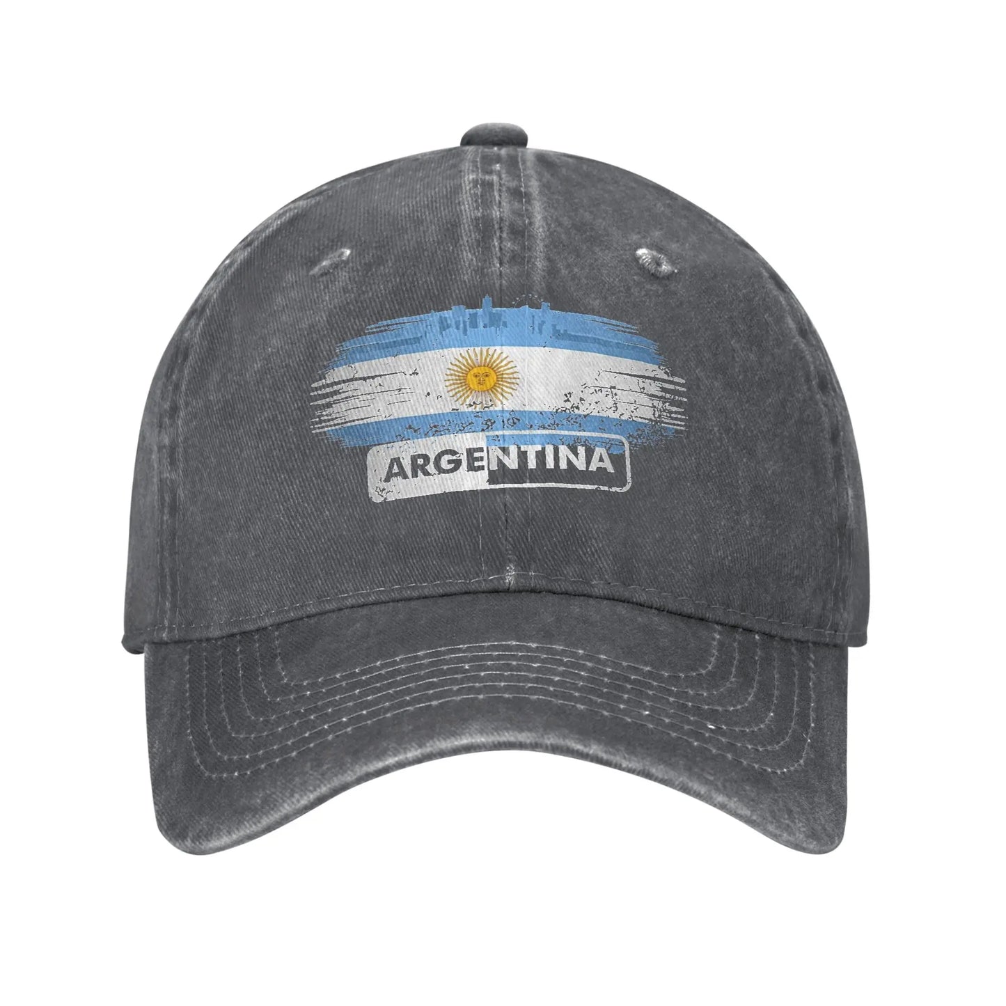 Argentina Flag Washed Baseball Cap