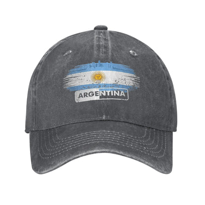 Argentina Flag Washed Baseball Cap