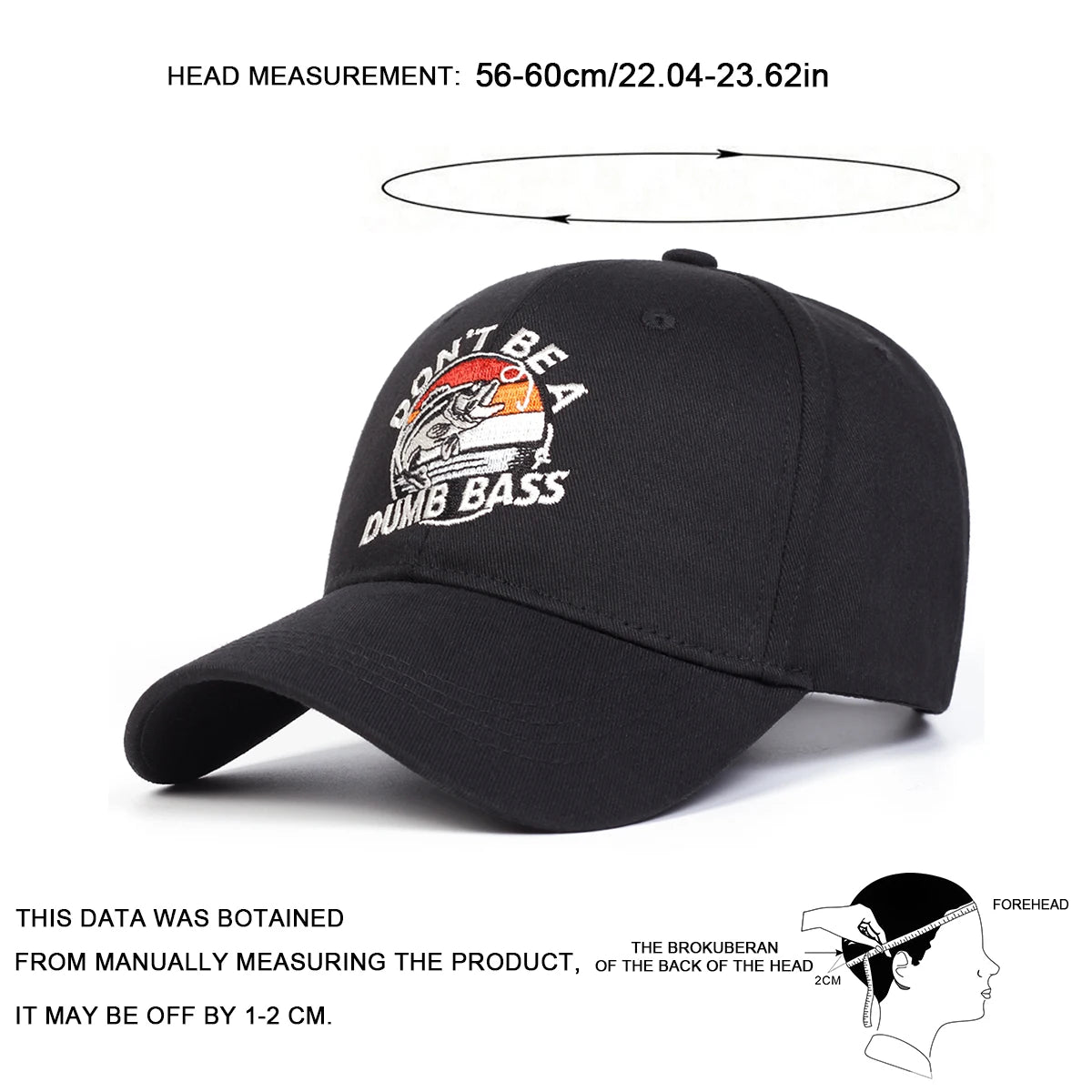 Unisex DUMB BASS Embroidery Baseball Caps