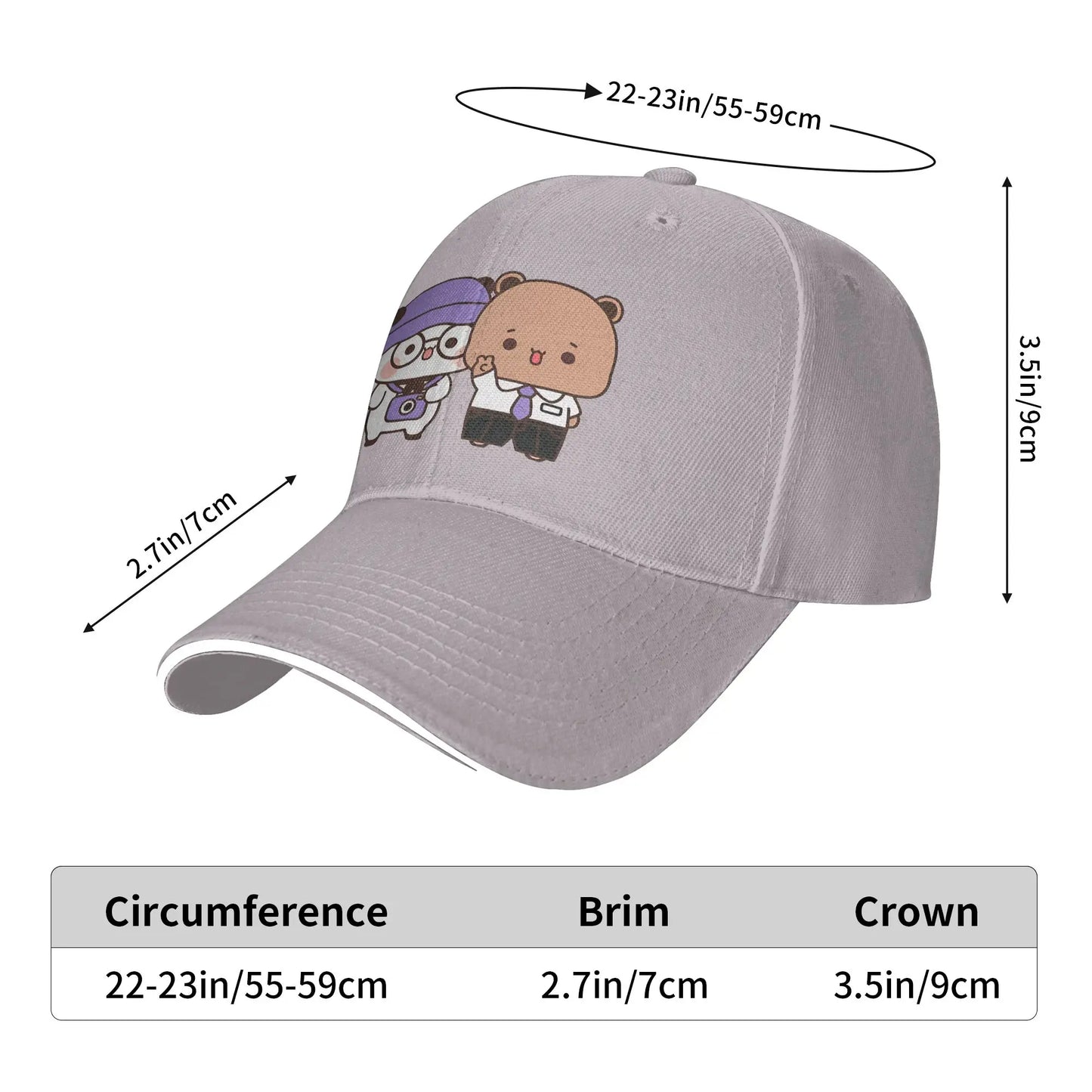 Bear And Panda Bubu Dudu Balloon Sun Baseball Cap