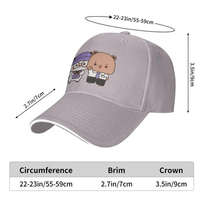 Bear And Panda Bubu Dudu Balloon Sun Baseball Cap