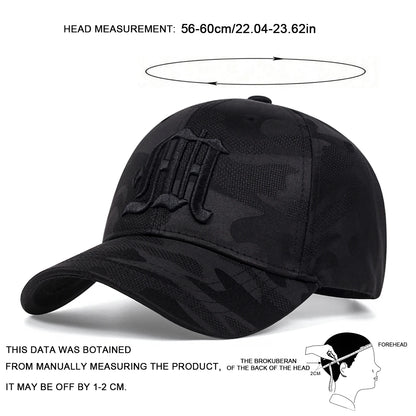 Fashion Gothic Letter M Embroidery Baseball Caps