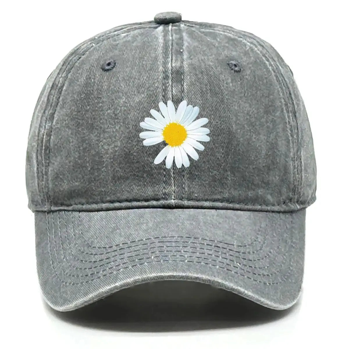 New Daisy Print Baseball Cap