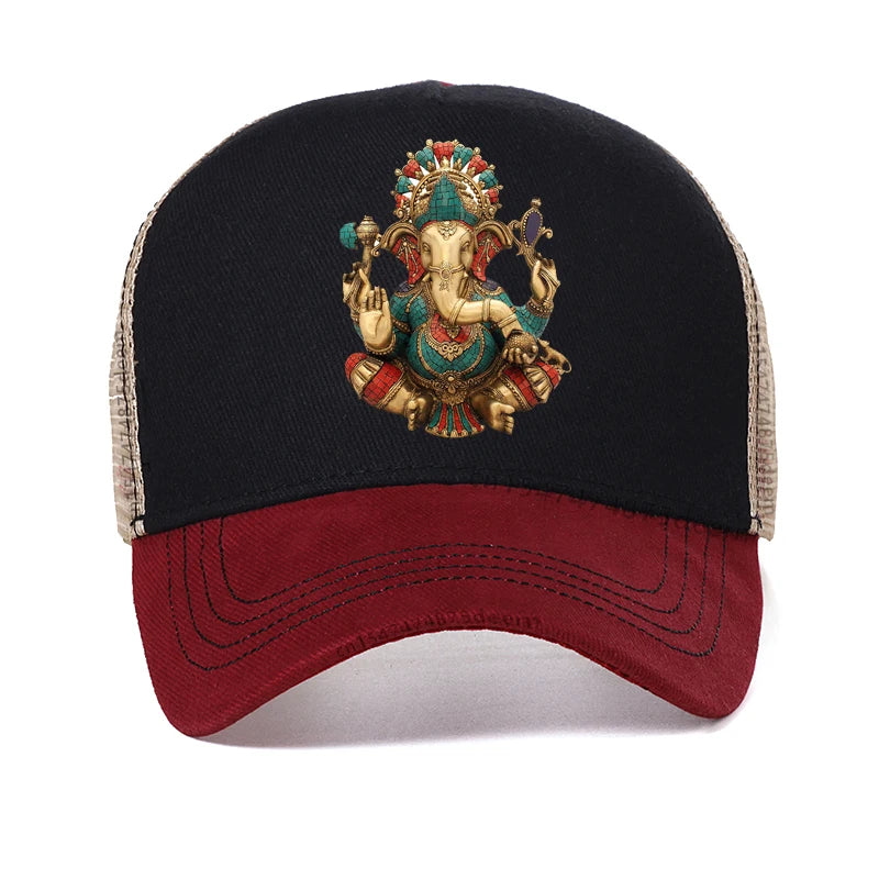 Ganesha Fashion Casual hat Hindu God of Wisdom Baseball Cap