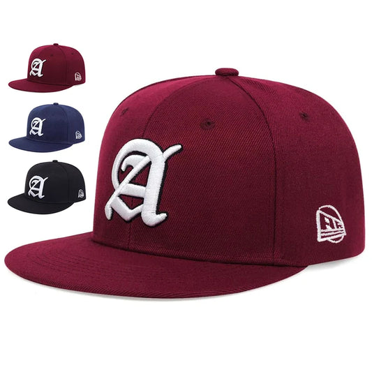 Unisex Personality A Letter Embroidery Hip-hop Hats Snapback Caps