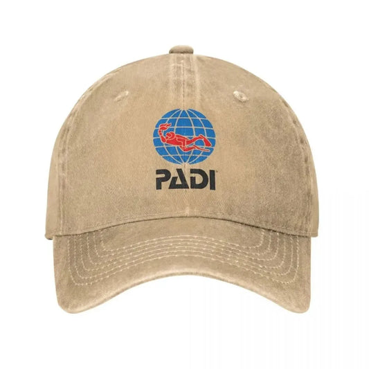 Scuba Driver Padi Washed Baseball Cap