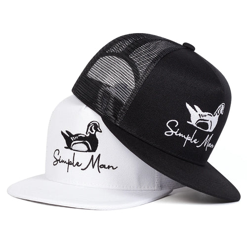 Unisex Simple Man Duck Embroidery Hip-hop Net Hats Baseball Caps Sunscreen Hat Snapback Caps