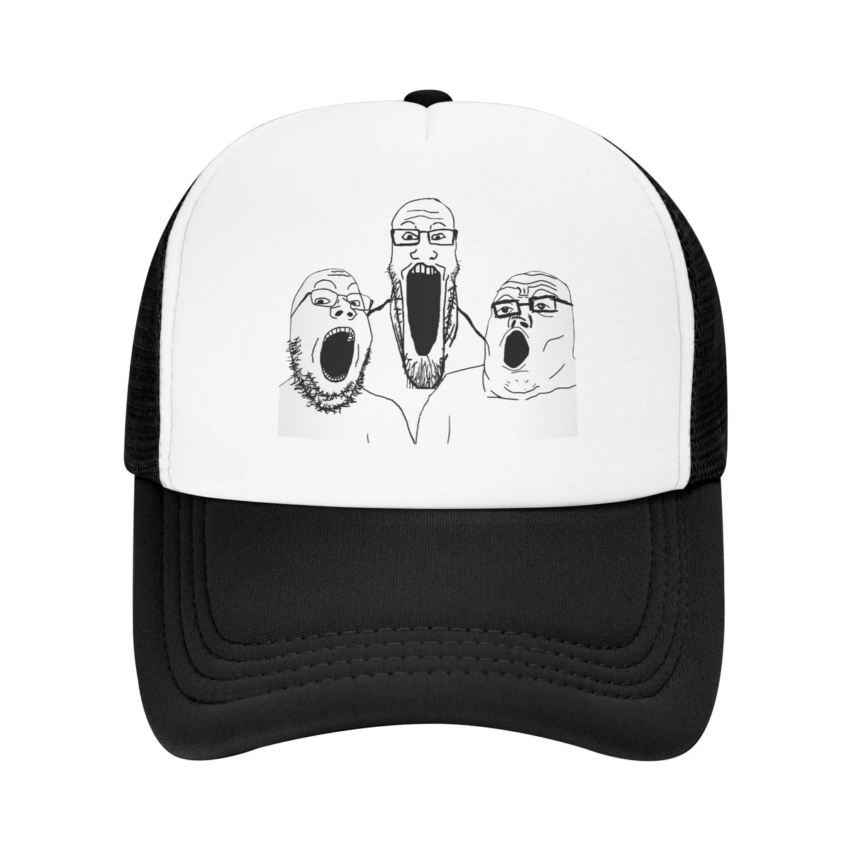 Funny Wojak Meme Boomer Trucker Hat Mesh Baseball Caps