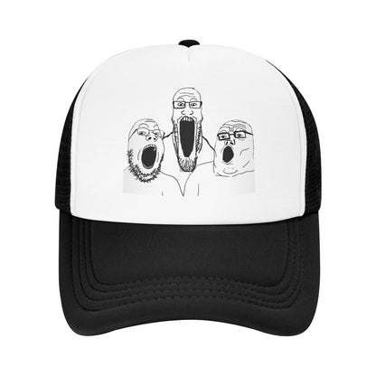 Funny Wojak Meme Boomer Trucker Hat Mesh Baseball Caps