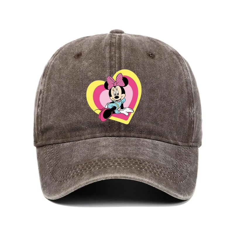 Retro Washed Mickey Mouse Print Baseball Cap