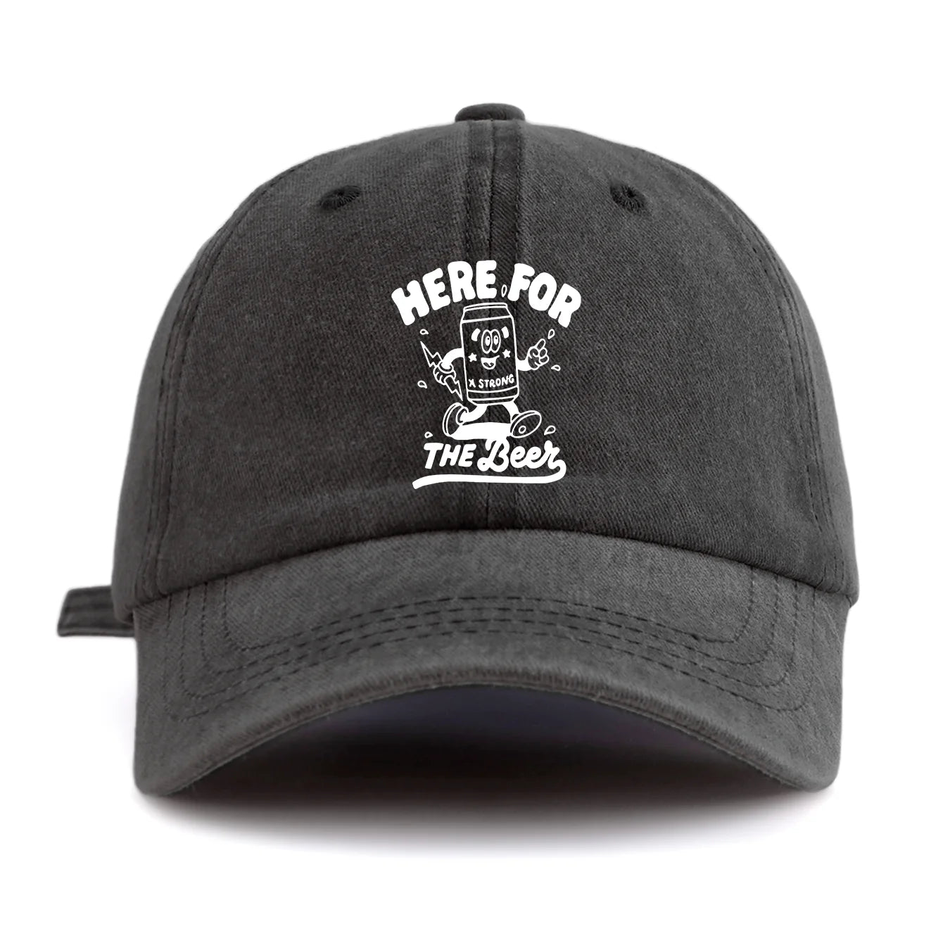THE BEER Print Washed Baseball Cap For Adults