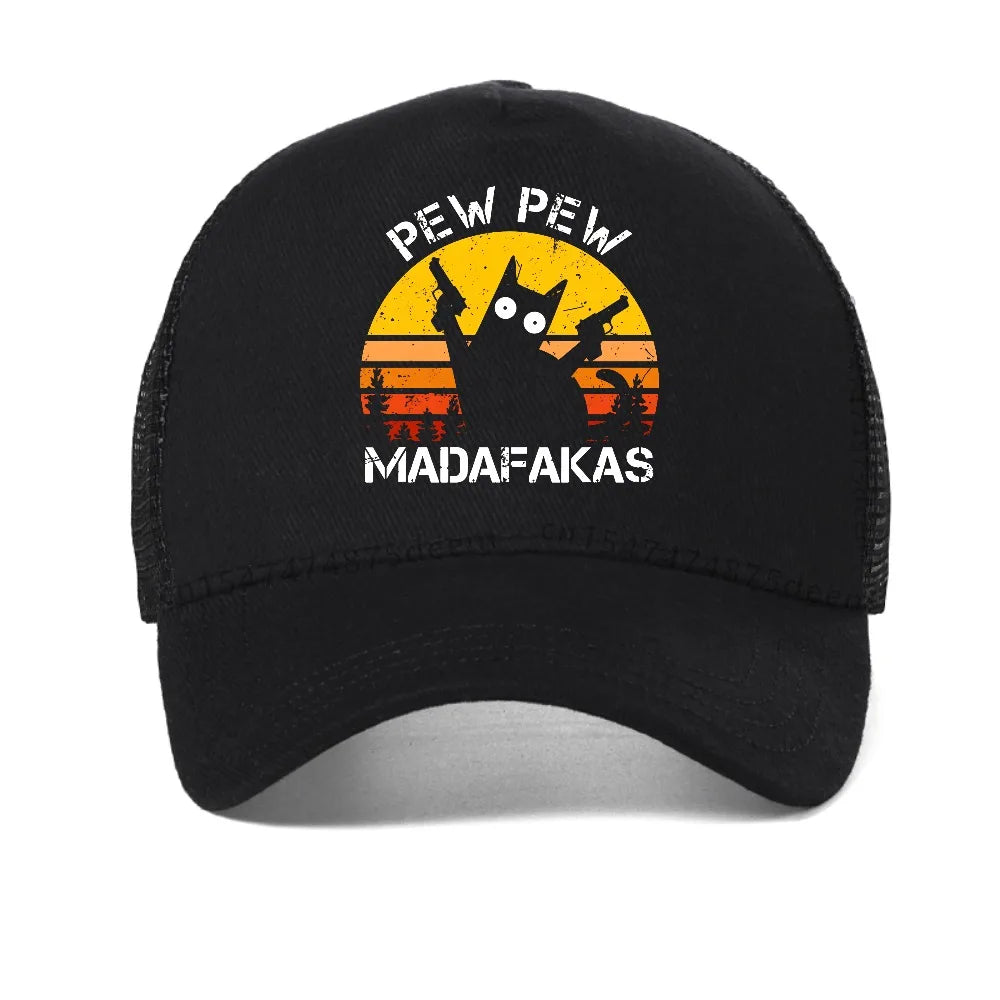 Pew Pew Madafakas Cat Baseball Cap