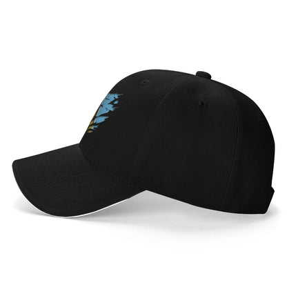 Saint Lucia Flag Sun Baseball Cap