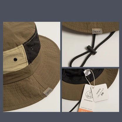 Sun Protection Wide Brim Bucket Hat Quick-dry Summer Man Women