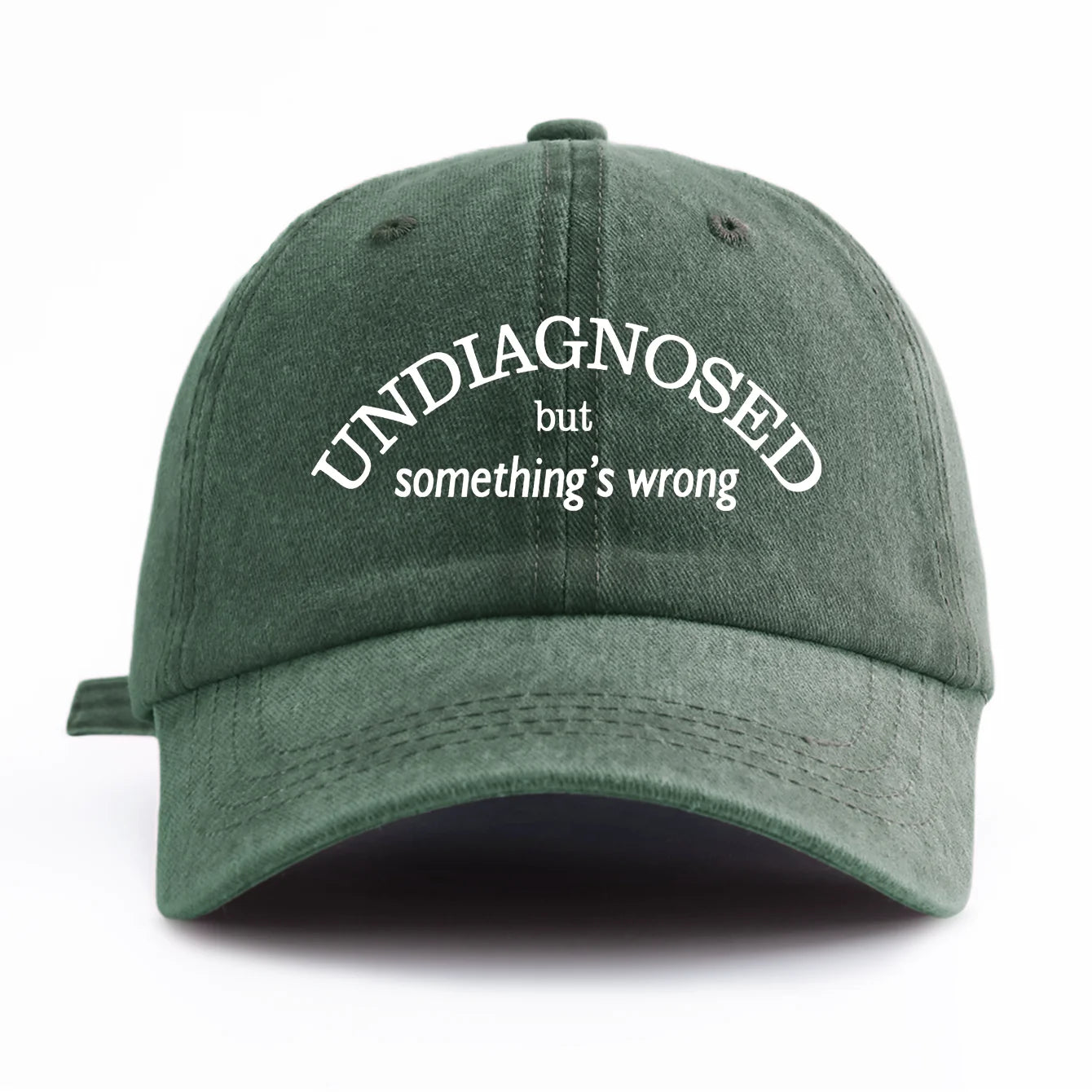 SOMETHING WRONG Print Washed Baseball Cap For Adults