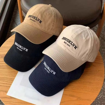 Breathable Men Baseball Hat Letter Peaked Cap Korean Style
