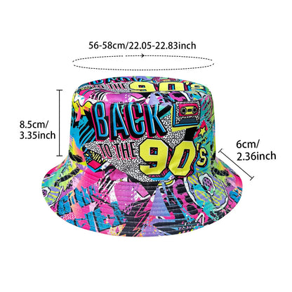 Abstract Graffiti Art Back 90S Colorful Printed Bucket Hat