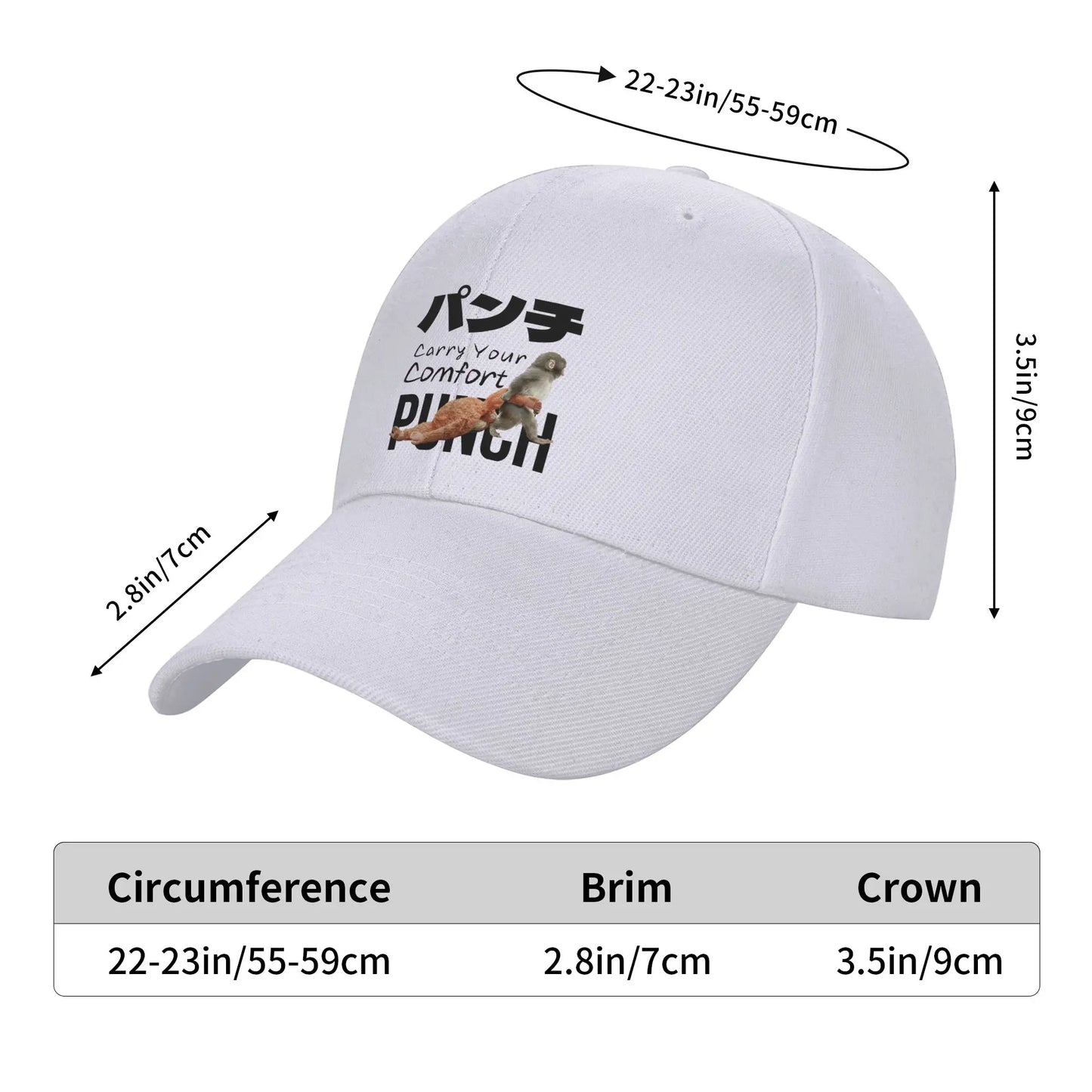 Sad Monkey Punch Meme With An Orange Toy Cap Baseball Cap For Men Women