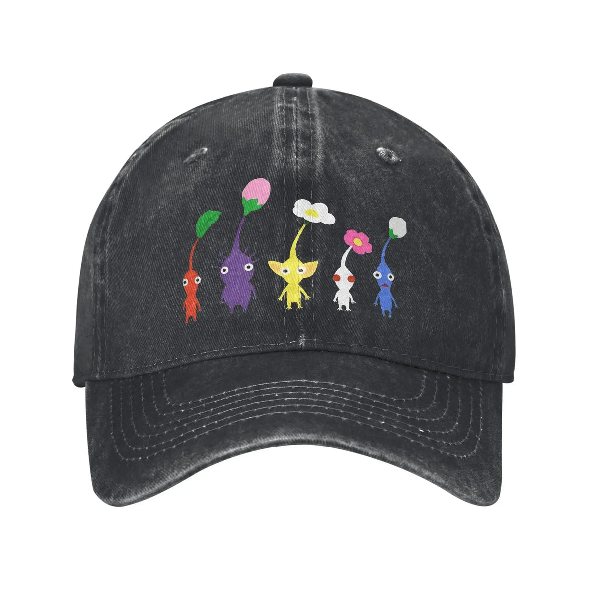 Cute Pikmin Pattern Print Cap For Men Women Cotton Anime Cartoon Lerisure Wear Baseball Cap