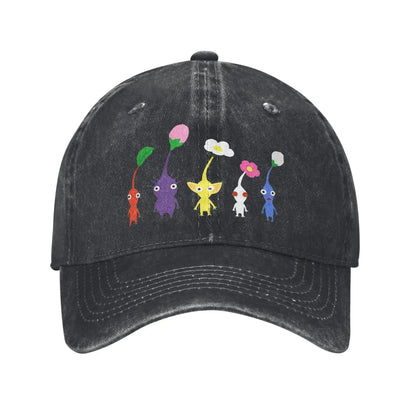 Cute Pikmin Pattern Print Cap For Men Women Cotton Anime Cartoon Lerisure Wear Baseball Cap
