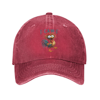 Classic F-Caw-F Funny Chicken Humor Baseball Cap