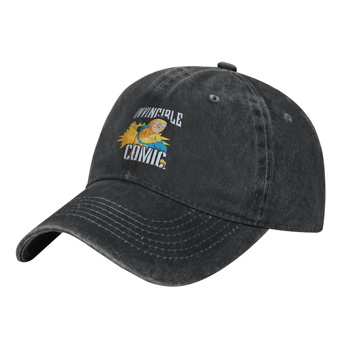 Retro Cartoon Invincible Hero Comic Baseball Cap