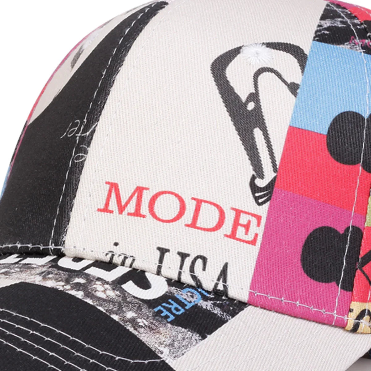 Unisex Cute Letter Graffiti Print Baseball Caps