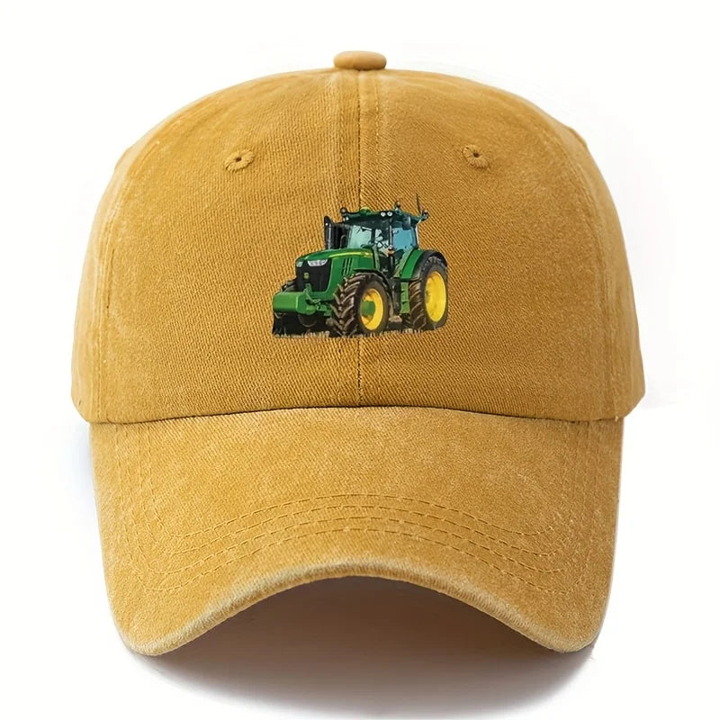 Printed Tractor Baseball Cap Men's Outdoor Camping Vacation