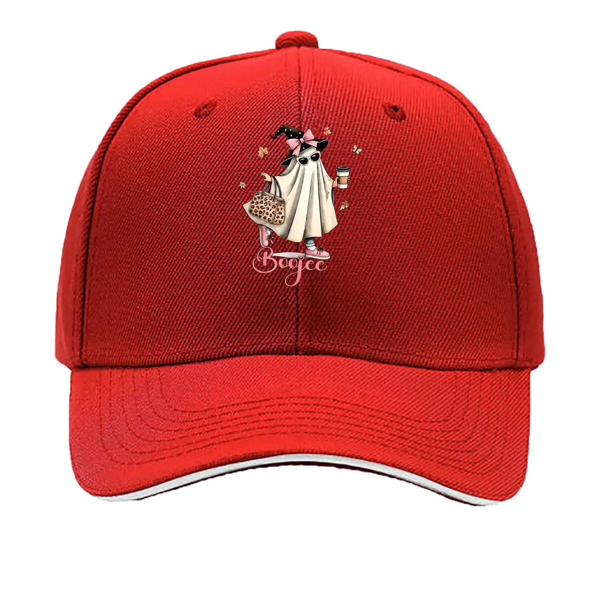 Boojee Halloween Ghost Leopard Bag Coffee Sandwich Baseball Cap