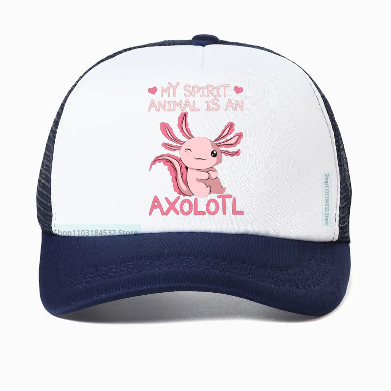 Korean My Spirit Animal Is An Axolotl Funny Baseball Cap