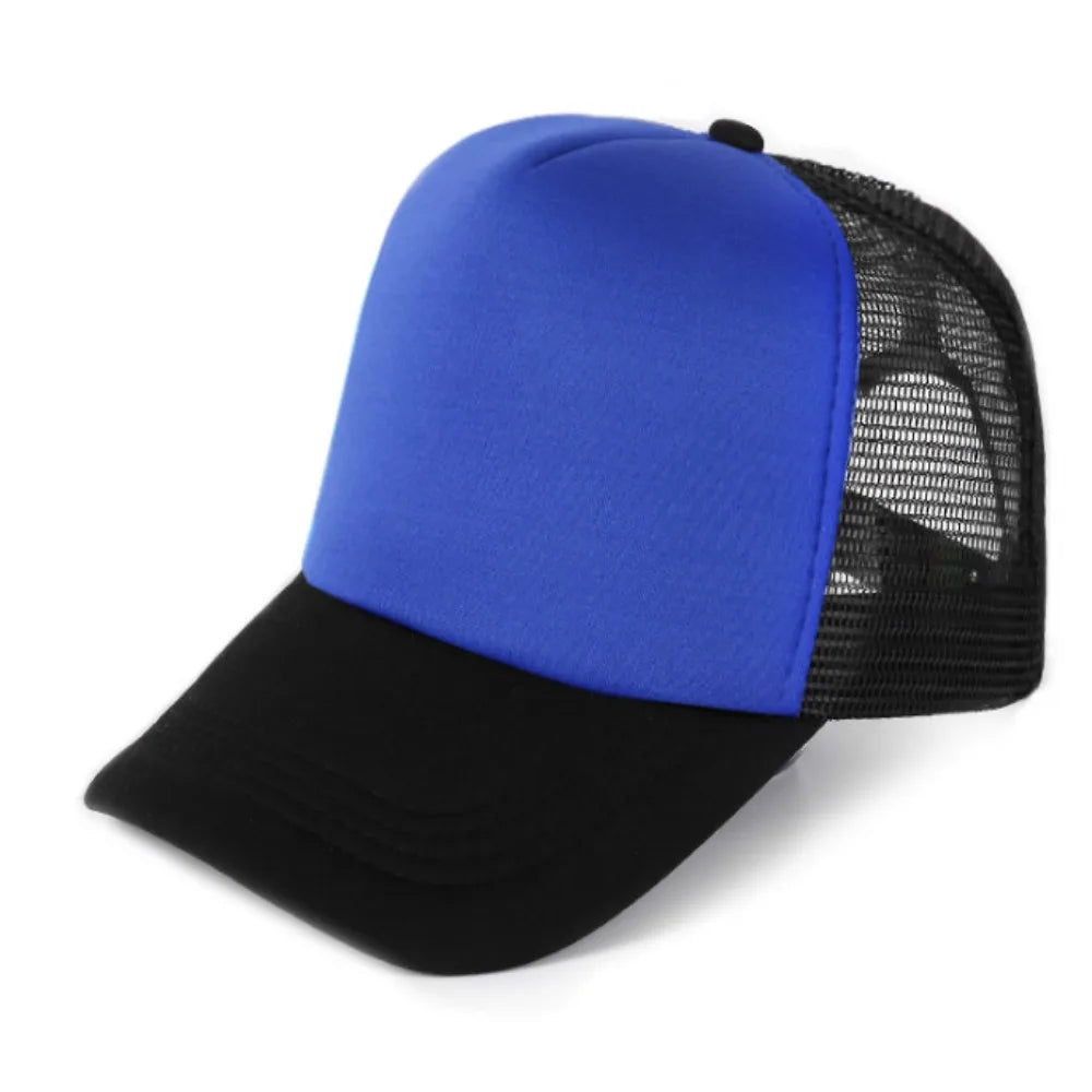 Unisex Spong Mesh Baseball Cap Wide Brim Breathable Peaked Cap