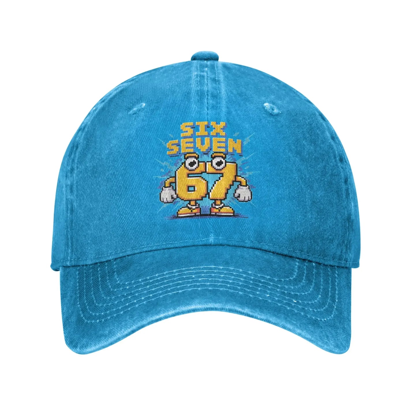 67 Meme Brainrot Six Seven Kids Gaming Gen Alpha Sun Baseball Cap