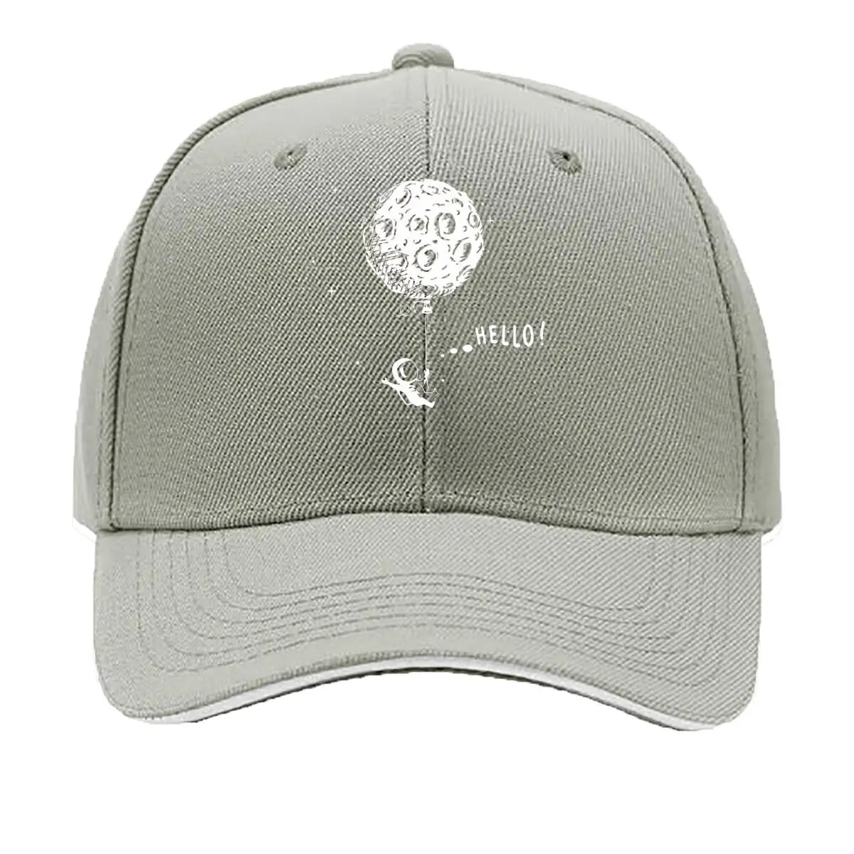 Space Themed Astronaut Moon Balloon Hello Sandwich Baseball Cap