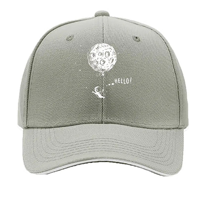 Space Themed Astronaut Moon Balloon Hello Sandwich Baseball Cap