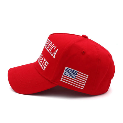Adjustable Embroidered American Flag Baseball Cap For Men Women