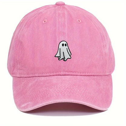 Baseball Hat With Cute Ghost Pattern Simple Style
