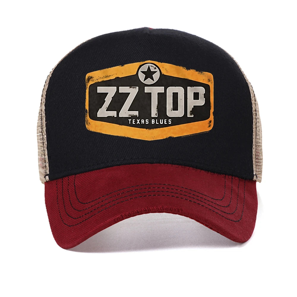 ZZ Top Texas Blues Print Baseball Cap