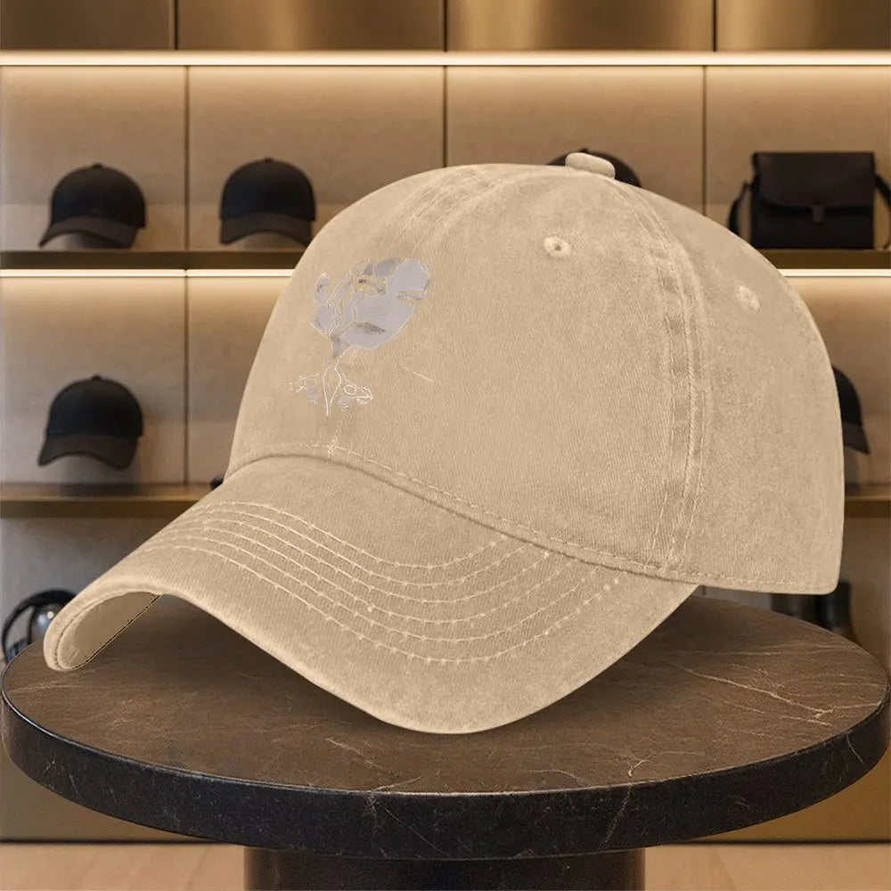 Iconic White Face Print Baseball Cap