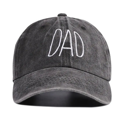 DAD MOM Embroidery Baseball Caps Vintage Washed Denim Baseball Hats
