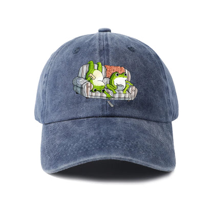 Bookish Frog Character Graphic Baseball Cap