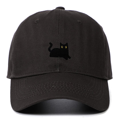New Cute Cat Embroidery Soft Top Baseball Cap