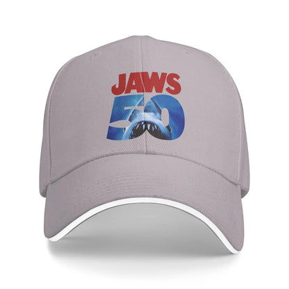 Summer Casual Baseball Cap Jaws 50th Anniversary Logo Movie For Women Men