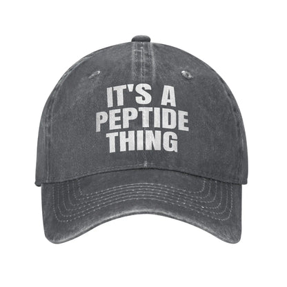 It's a Peptide Thing Funny Biohacking Longevity Casual Baseball Cap