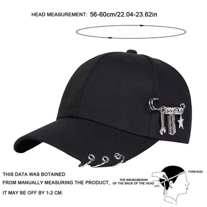 Unisex Personalized Iron Ring Baseball Caps