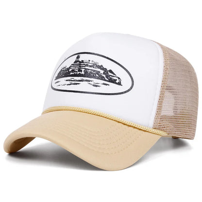 Four Seasons Mesh Baseball Cap Women Men Fashion Casual Breathable Letter Icon Unisex HipHop
