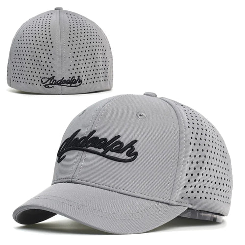 Mesh Short Brim Back Closed Baseball Cap Men