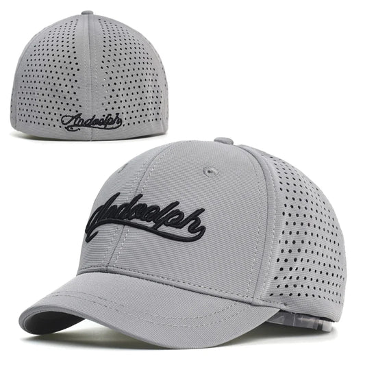 Mesh Short Brim Back Closed Baseball Cap Men