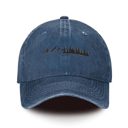 Outdoor Baseball Cap Soft Cotton Trees Mountain Dad Hat Unisex